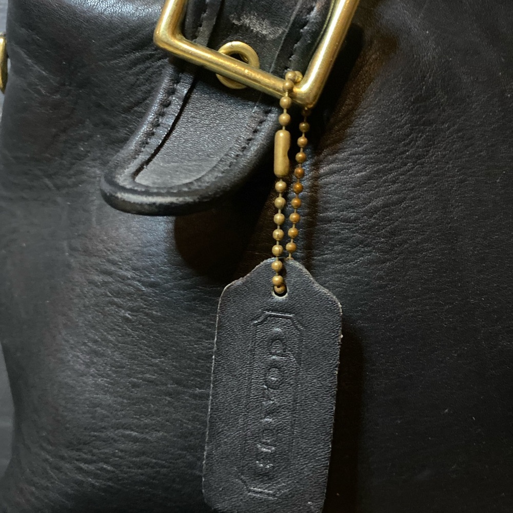 Vintage Coach 9063 Legacy Satchel Black Leather Cross Body - Picture 3 of 11